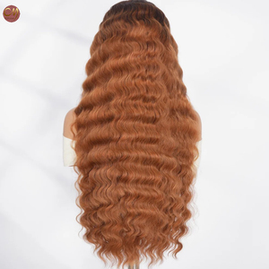 Parrucche in Capelli Vergini Castano Rosso Ondulato Profondo 13x4 HD con Pizzo Trasparente, Densità 200%, per Donne Nere - Product Image 3