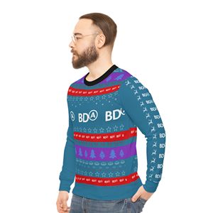 Suéter feo de Navidad personalizado de fábrica OEM, decoración de Jacquard transpirable, estampado de logotipo, sublimado, cuello redondo, diseño informal tejido - Product Image 5