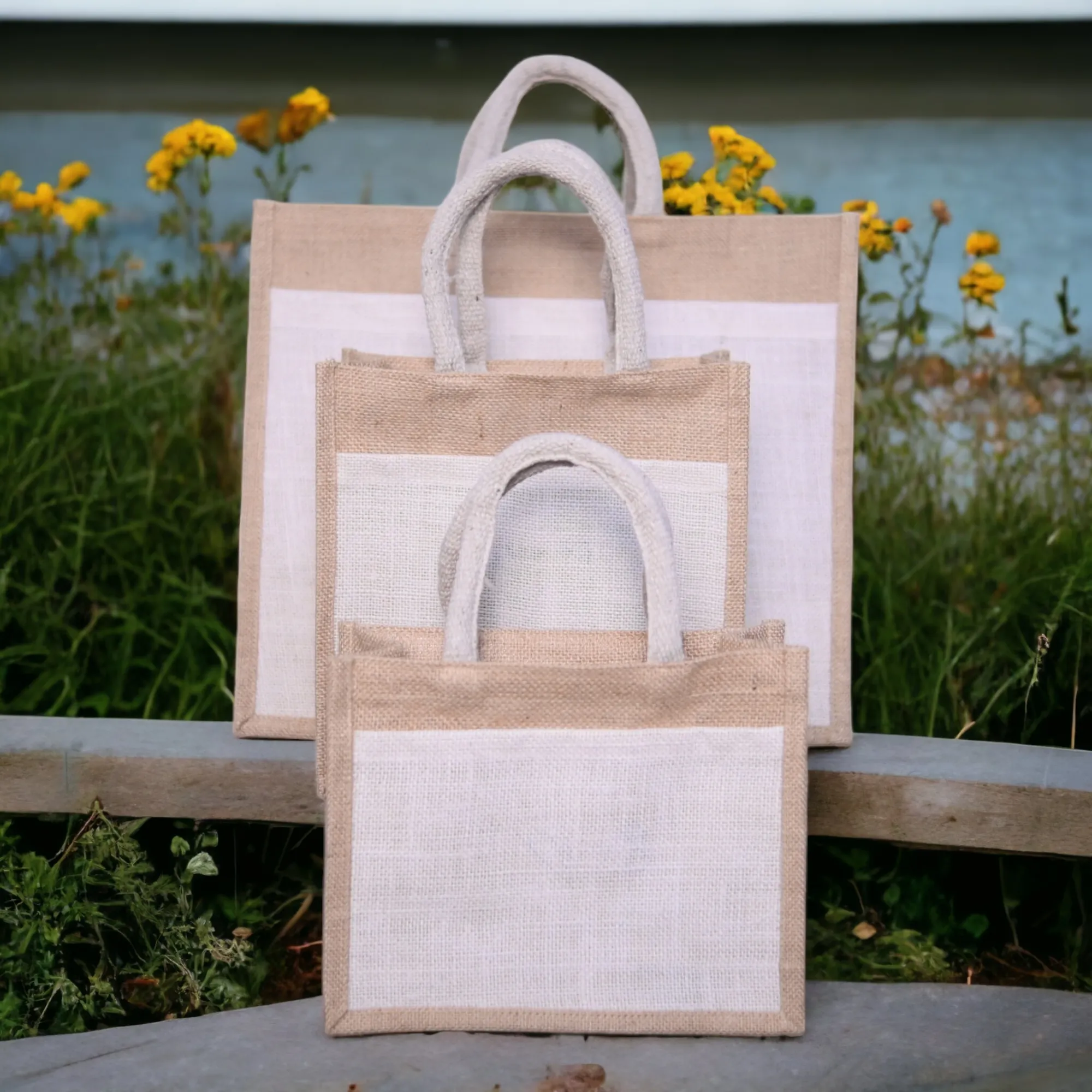 Personalized Bridesmaid Bags  Bridesmaid Burlap Tote Gift Bags  Custom Name Jute Beach Tote Bag