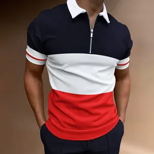 Polo personnalisé pour hommes T-shirt brodé de haute qualité T-shirt en coton T-shirt de golf uni - Product Image 3