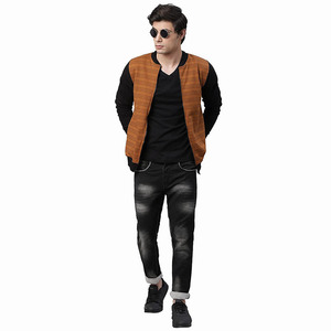 Men's Puffer Jacket Men's Puffer Jacket in <b>Red</b> Color Twin Pocket Style Men Bomber Jacket - Product Image 4