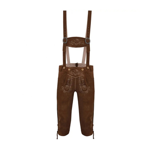Pantalones cortos de tirantes a juego con bordado de Lederhosen de cuero de gamuza Real bávaro para hombre (Trachten Lederhosen) 2025 - Product Image 3