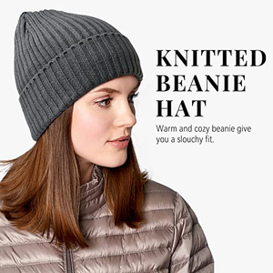 Bonnet d'hiver avec logo personnalisé pour hommes et femmes, bonnet côtelé chaud avec broderie en relief avec logo personnalisé par temps froid - Product Image 6