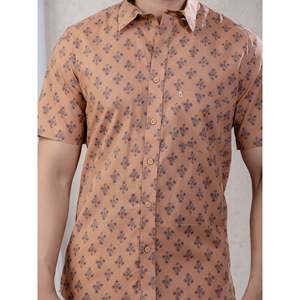 Camisas Casuales de Manga Corta Estampadas 100% Algodón para Hombre, Tela Popelina Transpirable, Talla XL - Product Image 2