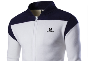 Alta calidad al por mayor personalizado polar cremallera chaquetas algodón-poliéster EE. UU. tamaño chaqueta de los hombres sudaderas para en blanco - Product Image 6