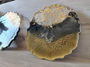 ที่รองแก้วเครื่องดื่มเรซิ่นทำมือ คุณภาพสูง ผิวเรียบ สไตล์โบฮีเมียน ดีไซน์ปรับแต่งได้ สำหรับบ้านสมัยใหม่ - Product Image 6