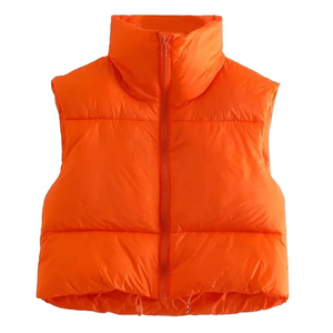 Chaleco acolchado impermeable y cálido deportivo DAFFODILS al por mayor para mujer, chaleco acolchado con capucha de alta calidad de diseño personalizado para otoño - Product Image 4