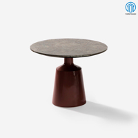 Dernière conception d'incrustation de perles en nacre, table basse ronde, table centrale nordique, mosaïque, vente en gros du Vietnam