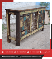 Comptoir en bois de récupération massif Mobilier élégant pour la maison Style design antique rustique pour chambre à coucher Espace extérieur Bureau à domicile/appartement