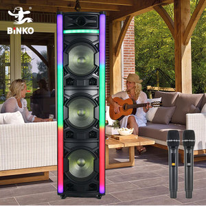 10 Inch Phổ Biến Karaoke Thời Trang Di Động Không Dây Tháp Loa Ngoài Trời Xe Đẩy Công Suất Cao Loa Bên Hộp Loa Với Mic - Product Image 5