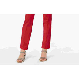 Pantaloni Alfani da donna rossi a gamba larga, casual, tinta unita, antipiega, traspiranti, a vita alta, con chiusura elastica, taglia 10 Petite, per l'autunno - Product Image 3