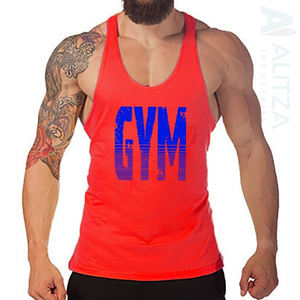 Alitza Sports 100% algodón Tanktop básico de secado rápido para hombres ropa de trabajo duradera tela confiable de alta calidad cómodos adultos - Product Image 4