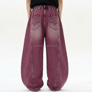 Pantalones Vaqueros de Mezclilla Curvados Holgados de Estilo Hip Hop, Diseño Nuevo, 100% Algodón Sostenible, Jeans para Hombre - Product Image 2