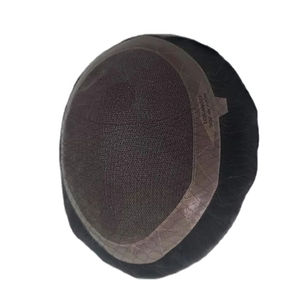 Los Angeles Raw Remy Indian Double Drawn Curly Human Hair Mens Toupee Wig Invisible <b>Tape</b> Hand-Tied Weft TAZ BANGLADESH - Product Image 1