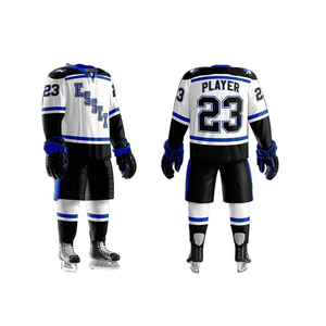 Conjuntos de Uniformes de Hockey sobre Hielo de Secado Rápido, Económicos, 100% Poliéster, Colores y Logotipos Personalizados, Alta Calidad, Hechos en Pakistán para Hockey sobre Hielo - Product Image 1