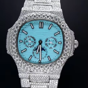 Custom Made LAB Diamond <b>Men's</b> Wrist <b>Watch</b> Iced out Fancy Dial Hip Hop Jewelry Rectangle Case Mechanical Luxury <b>Watch</b> - Product Image 1