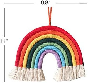 Colgante de pared de calidad premium hecho a mano decoración de habitación de niños tejido Arco Iris colgante de pared Boho Arco Iris para exportación mundial - Product Image 2