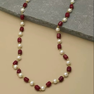 Handmade Embroidery <b>Beads</b> Necklace With Vibrant Mirror Work Colorful Embroidery <b>Beads</b> Necklace With Ornamental <b>Fringe</b> Border - Product Image 1