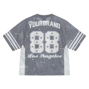 Camiseta de Hombre Estilo Hip Hop Urbano, de Alta Calidad, Tejido Jersey de Poliéster Premium, Cuello en V, Transpirable, Logotipo Frontal, Corte Holgado - Product Image 2