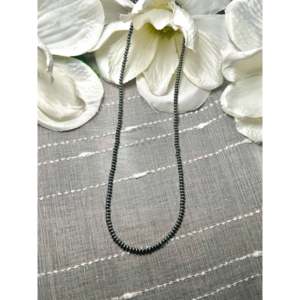 Handmade Navajo Strung 3mm Disc Pearls Elegant Sterling Silver Necklace - Product Image 1