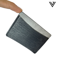 Dompet Kartu Tipis Desain Terbuka Dual Tone Unisex Mewah Anti-RFID, Tahan Lama, Pendek, Bergaya, Kulit PU Warna Permen
