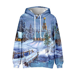 Venta al por mayor OEM hombres sudaderas con capucha de Navidad personalizado polar con cremallera diseño transpirable sudaderas con capucha gruesas con patrón sólido bajo MOQ - Product Image 1