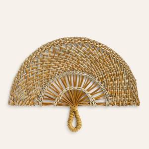 Abanicos de mano de lujo tejidos con hierba marina, decoración para hoteles y resorts, adornos ecológicos para colgar en la pared, abanicos de hierba marina - Product Image 6