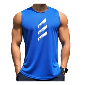 Débardeur de gym sans manches personnalisé pour hommes 100% coton tissu tissé solide gilet musculaire pour la musculation respirant chemise de fitness d'été - Product Image 4