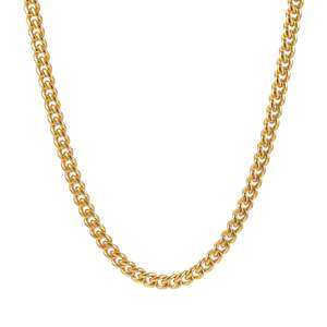 สร้อยคิวบาลิงค์ทอง 14K ขนาด 4 มม. แบบกล่องประดับเพชรซิคอน มุก โลหะผสมทองแดงทองเหลือง เครื่องประดับแฟชั่นแนวศาสนาสำหรับงานปาร์ตี้และงานแต่งงาน - Product Image 2