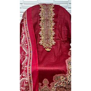 Vêtements Ethniques Lancement de Vêtements de Mariage Nouveau Designer pur coton avec Broderie Costume Salwar d'Inde - Product Image 4