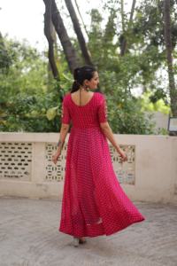 ผ้าจอร์เจียสังเคราะห์สำหรับงานเทศกาลพิมพ์ลายแถบผ้าคาดนิและชุดเย็บปะติดผ้าสำหรับผู้ผลิตจากอินเดีย - Product Image 5