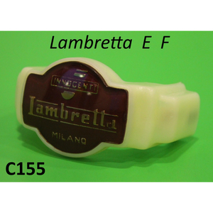 Emblema frontal de plástico para la columna de dirección para Lambretta E + F - Product Image 1