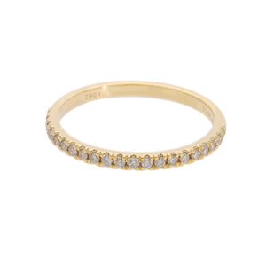 Classique 14K Or 0.21CTW Diamant Naturel Eternity Band Sleek Minimal Half-Pave Setting avec Diamant Rond-Cut pour Femme - Product Image 3