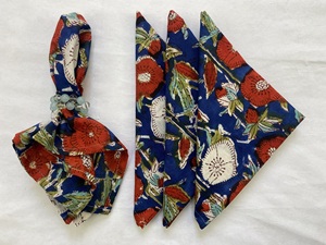 Serviettes de table jetables en coton 100% imprimées à la main, 80x120cm, écologiques, pour mariage et décoration de table - Product Image 3