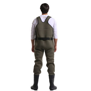 กางเกงเอี๊ยมกันน้ำสำหรับล่าสัตว์และตกปลา ผ้าโพลีเอสเตอร์ ทนกรด ซิปหน้า ลายเรียบ สวมใส่สบาย เหมาะสำหรับฤดูหนาว - Product Image 5