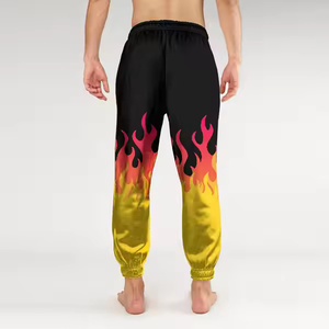 Pantalon de survêtement pour hommes, décontracté, automne, chaud et doux, en molleton 100% coton, avec poche arrière à fermeture éclair, taille moyenne, prix de gros - Product Image 4