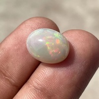 Opale d'Éthiopie naturelle de forme ovale, cabochon multi-feu, 14,3x10,8x6,1 MM, 4,9 carats, certifiée par un tiers, HAYAAT GEMS Jewelry