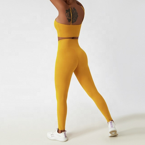 Leggings de 2 piezas de tela reciclada ecológica de alta calidad para mujer, ropa activa para Fitness y Yoga, Sujetador deportivo, conjuntos de Fitness para gimnasio - Product Image 3