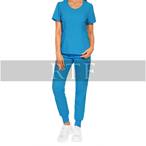 Combinaison élégante unisexe à manches courtes blouses d'allaitement personnalisées de haute qualité uniformes d'hôpital pour femmes par Raw to Fine - Product Image 5