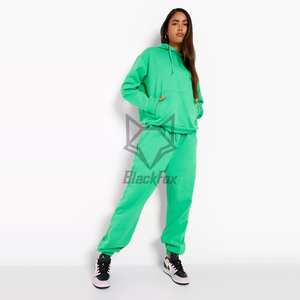 Chándal sólido personalizable para mujer, pantalones con capucha de entrenamiento femenino de secado rápido, chándal para correr en línea, opciones de talla grande - Product Image 1