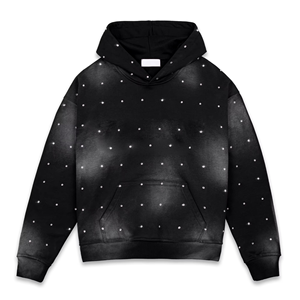 Sweat à capuche pour homme de haute qualité avec strass, entièrement décoré de cristaux, veste en polaire, impression de logo personnalisée, fabricant en gros - Product Image 1