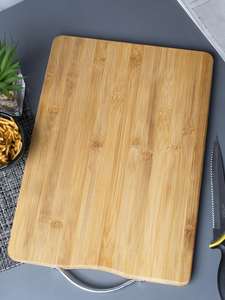 Grand bloc à découper de cuisine en bois naturel de qualité supérieure personnalisé avec rainure à jus taille personnalisée pour hôtel ou usage domestique - Product Image 3