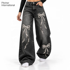 Wholesale womens jeans Mom jeans Vintage wash jeans Private Label Supplier for US Boutique Brands Bulk - Product Image 4