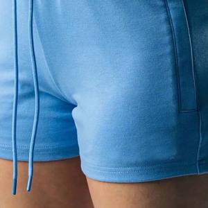 Short en coton pour femme, couleur personnalisée avec poche latérale, taille élastique, cordon de serrage, vêtements d'été - Product Image 5