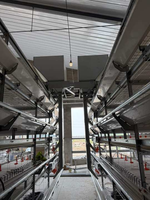 Système de cages à batterie pour volailles à automatisation complète de type H pour poulets de chair