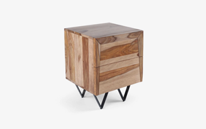 Kusum Art Customizable Wooden and Iron Bedside <b>Nightstand</b> Color and Design Options for Home or Hotel Bedroom Furniture - Product Image 2