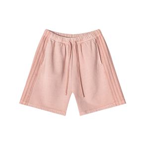 Short vintage personnalisé pour hommes, délavé à l'acide, séchage rapide et respirant, 100% coton avec impression de teinture solaire, style bouffant à bords bruts et décontracté - Product Image 4