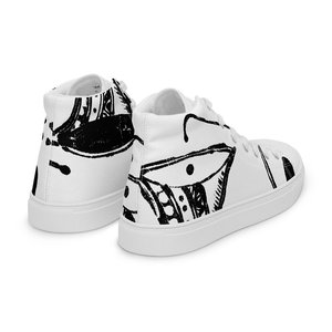 Scarpe da donna in tela alta Gangan traspiranti espadrillas retrò con altezza che aumenta la soletta in maglia di gomma per l'estate autunnale - Product Image 4
