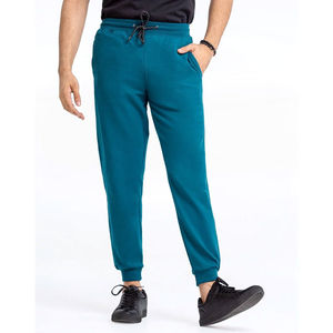 กางเกงวอร์มผ้าฝ้ายสำหรับผู้ชายกางเกงออกกำลังกายพร้อมเชือกรูดวัสดุเนื้อนุ่มระบายอากาศเข้ารูป - Product Image 1