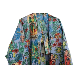 ชุดเดรสกิโมโนผ้าฝ้ายสำหรับผู้หญิง, ชุดเดรสใส่เดินชายหาดเปิดด้านหน้าสำหรับใส่ในฤดูร้อน - Product Image 6